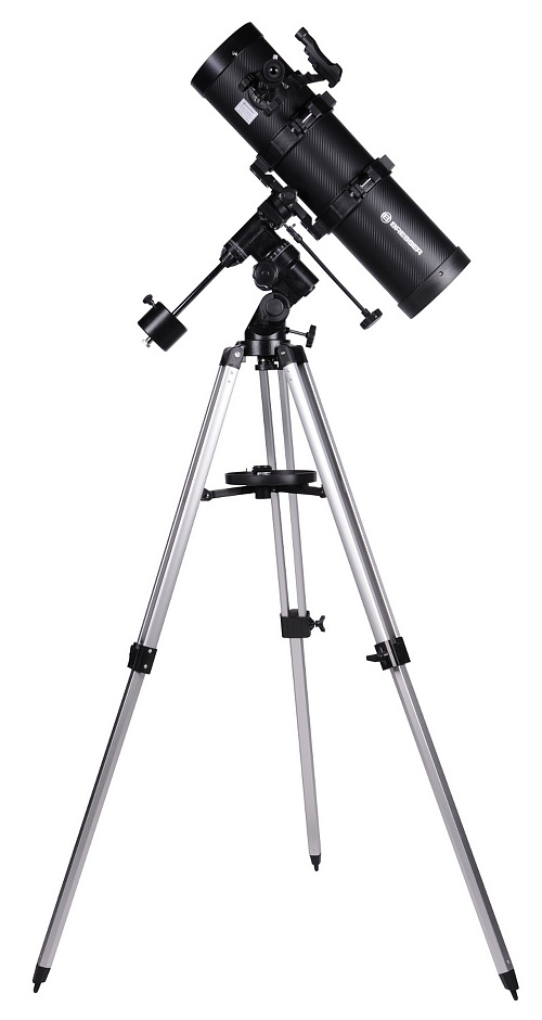 foto Telescopio Bresser Spica 130/650 EQ3 con adaptador de cámara de smartphone