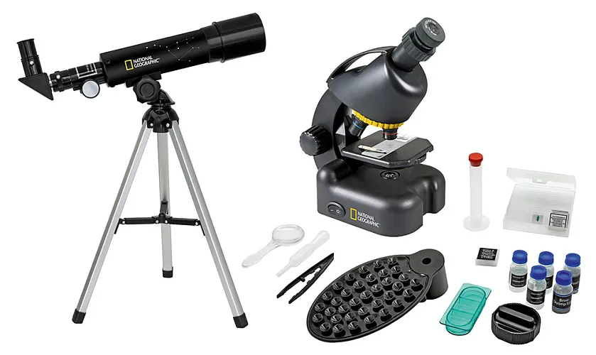 imagen Kit de Bresser National Geographic: Telescopio 50/360 AZ y Microscopio 40–640x