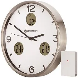 foto Reloj de pared Termo/Higro Bresser Bresser Optus MyTime Bresser MyTime io NX 30 cm, blanco