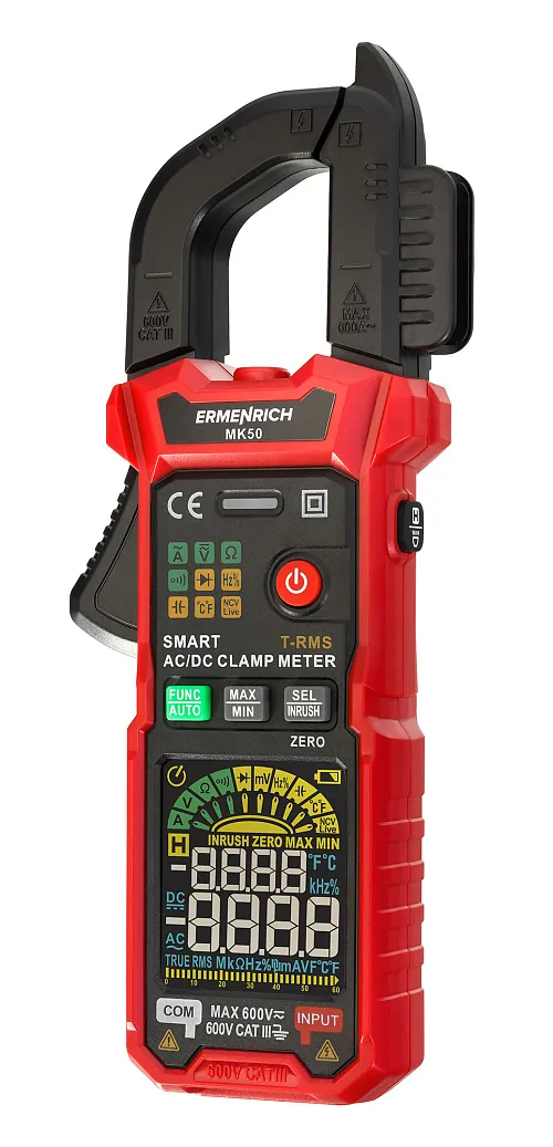 gráfico Amperímetro de pinza digital Ermenrich Ping MK50