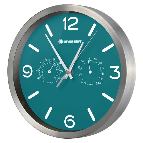 imagen Reloj de pared Termo/Higro Bresser MyTime DCF 25 cm, petróleo