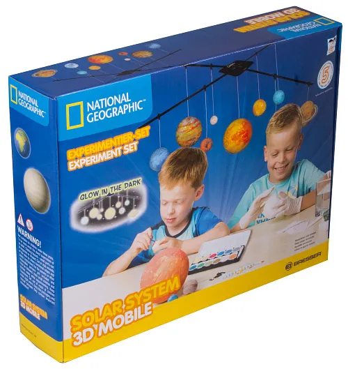 imagen Caja de experimentos Bresser National Geographic con móvil del sistema solar