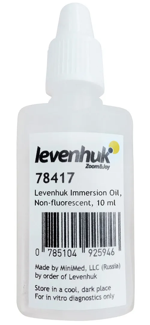 gráfico Aceite de inmersión Levenhuk, no fluorescente, 10 ml