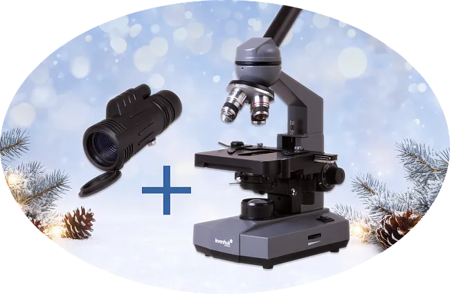 Oferta especial para microscopio biológico monocular Levenhuk 320 PLUS
