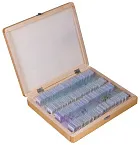 imagen Set de preparaciones Bresser, 100 unidades, con estuche