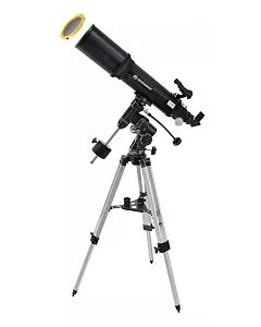 gráfico Telescopio Bresser Polaris-II AR-102/600 EQ-3 AT-3 con filtro solar