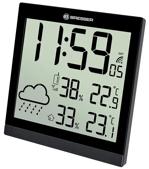 foto Estación meteorológica Bresser TemeoTrend JC LCD RC (reloj de pared), negro