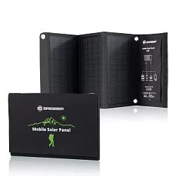 gráfico Cargador solar móvil Bresser de 21 vatios con salida USB