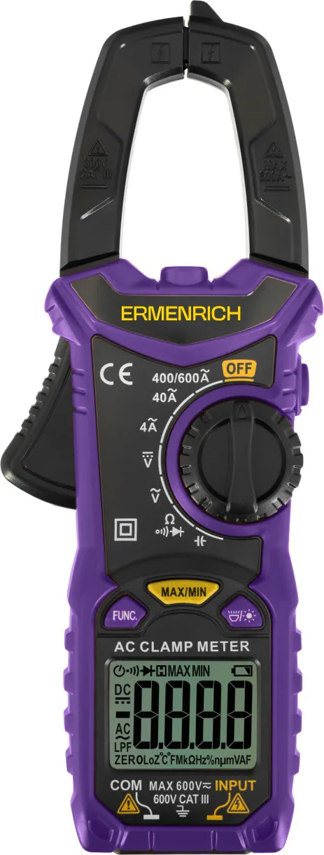 fotografía Amperímetro de pinza digital Ermenrich Ping MK20,  1
