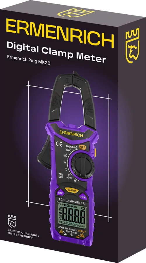 fotografía Amperímetro de pinza digital Ermenrich Ping MK20,  2
