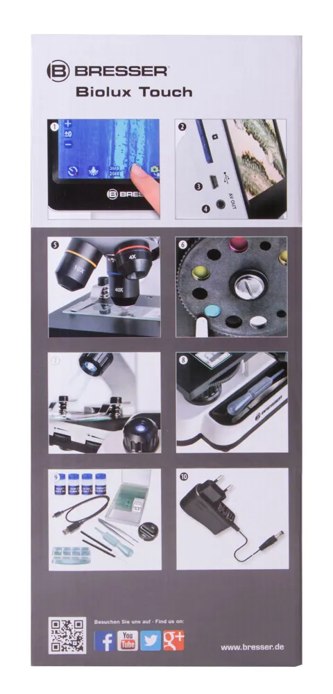 imagen Microscopio digital Bresser Biolux Touch 40–1400x,  17