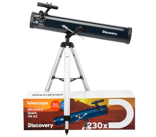 imagen Telescopio Levenhuk Discovery Spark 114 AZ con libro,  2