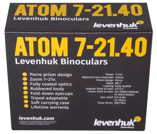 gráfico Prismáticos Levenhuk Atom 7–21x40,  12