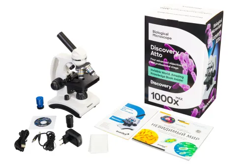 foto Microscopio digital Levenhuk Discovery Atto Polar con libro,  3