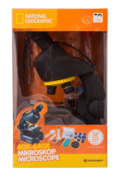 fotografía Microscopio Bresser National Geographic 40–640x con soporte para smartphone,  8
