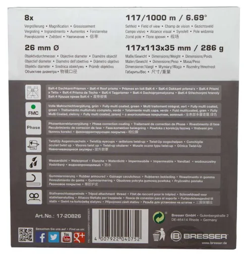 imagen Prismáticos Bresser Pirsch 8x26,  13