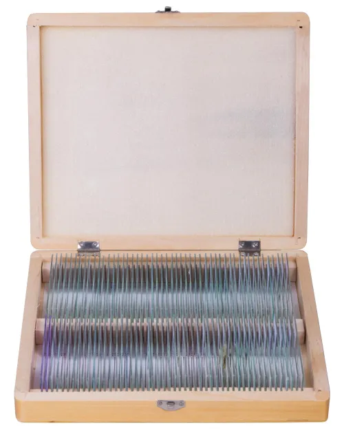 imagen Set de preparaciones Bresser, 100 unidades, con estuche,  2