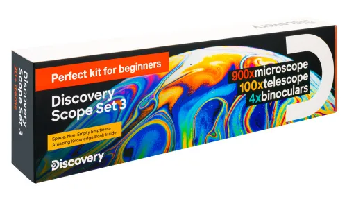 foto Kit Levenhuk Discovery Scope 3 con libro,  24