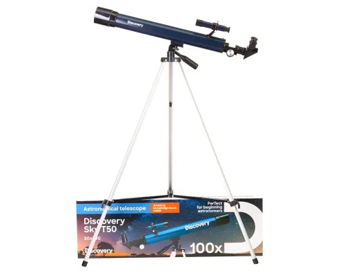 imagen Telescopio Levenhuk Discovery Sky T50 con libro,  2