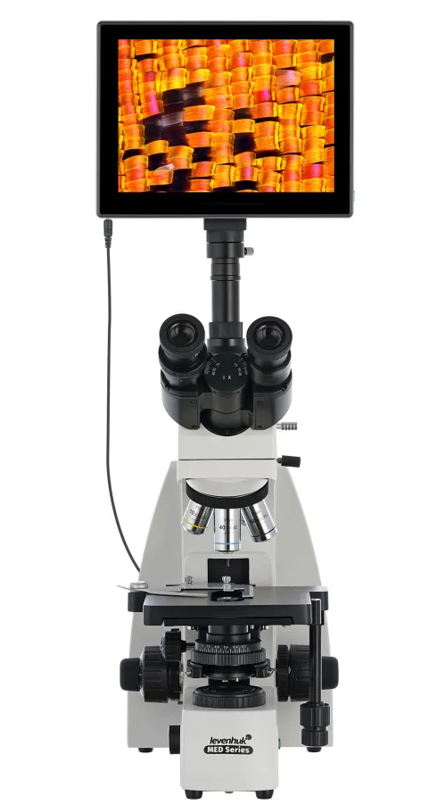 foto Microscopio trinocular digital Levenhuk MED D40T LCD,  4