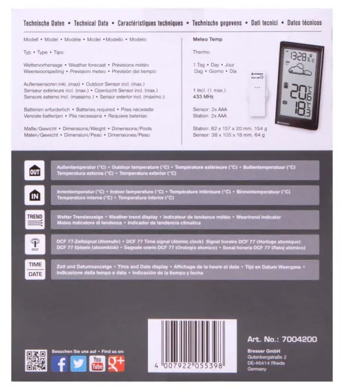 fotografía Estación meteorológica Bresser Temp,  10