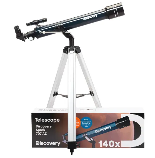 gráfico Telescopio Levenhuk Discovery Spark 707 AZ con libro,  2