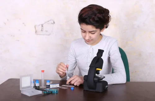 fotografía Microscopio Bresser National Geographic 40–640x con soporte para smartphone,  11