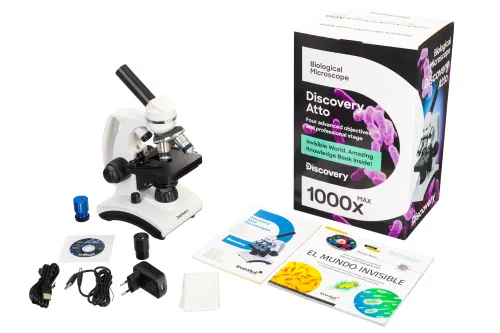foto Microscopio digital Levenhuk Discovery Atto Polar con libro,  2