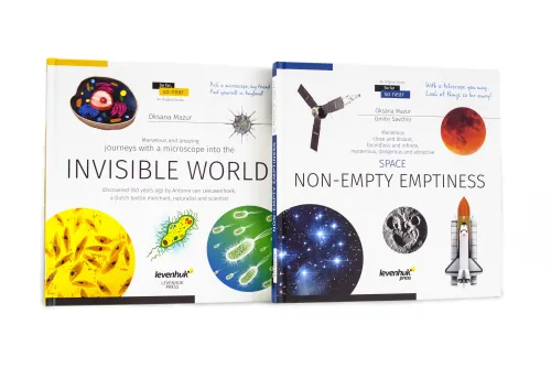 gráfico Libro enciclopédico «Space. Microworld.» (Espacio y microcosmos), edición de dos volúmenes. Tapa dura,  3