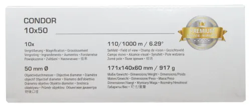 gráfico Prismáticos Bresser Condor UR 10x50,  15