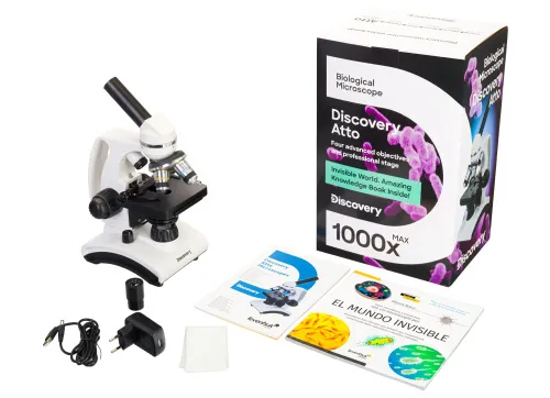 imagen Microscopio Levenhuk Discovery Atto Polar con libro,  2