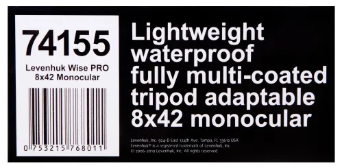 fotografía Monocular Levenhuk Wise PRO 8x42,  14