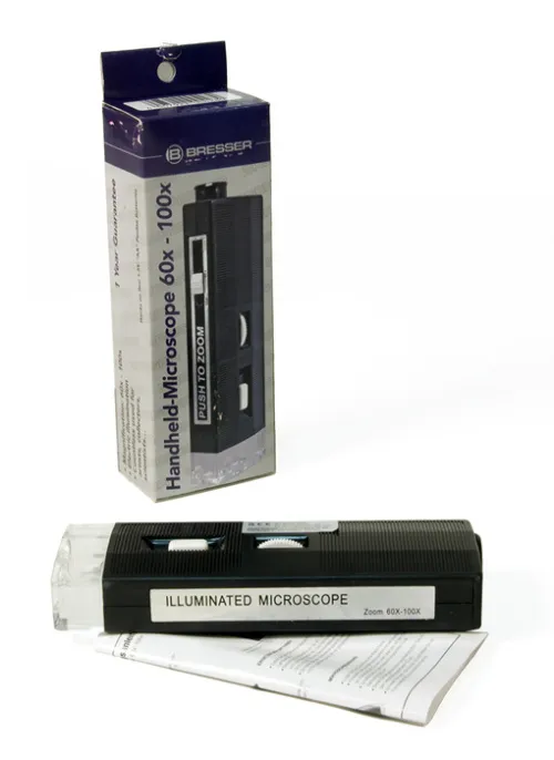 imagen Microscopio portátil Bresser 60–100x,  2