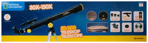 gráfico Telescopio Bresser National Geographic 50/600 AZ,  12