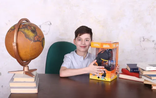 fotografía Microscopio Bresser National Geographic 40–640x con soporte para smartphone,  9