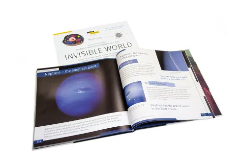 gráfico Libro enciclopédico «Space. Microworld.» (Espacio y microcosmos), edición de dos volúmenes. Tapa dura,  4