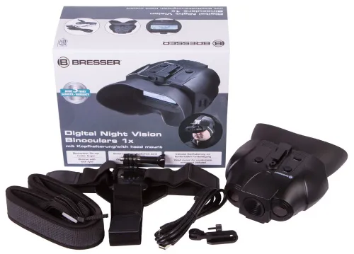 foto Dispositivo de visión nocturna binocular Bresser 1–2x con arnés de cabeza,  2