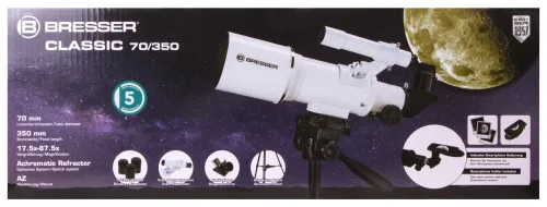 gráfico Telescopio Bresser Classic 70/350 AZ,  16