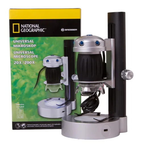 gráfico Microscopio USB digital Bresser National Geographic con pedestal,  8