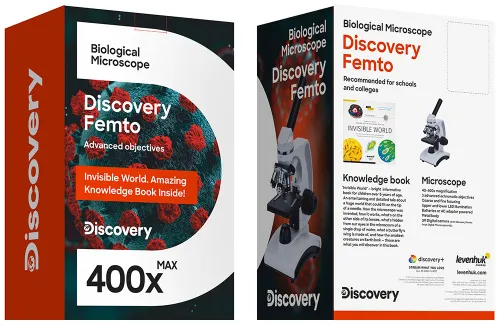 imagen Microscopio digital Levenhuk Discovery Femto Polar con libro,  3