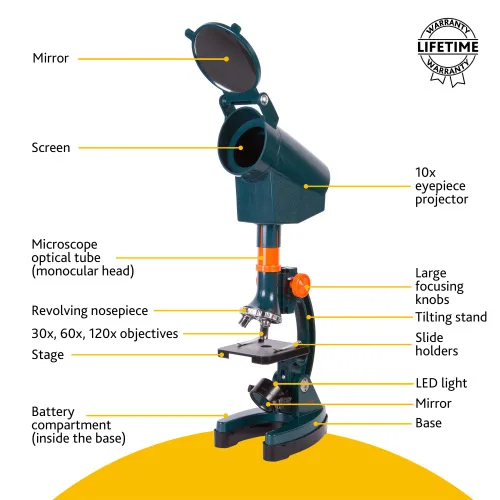 fotografía Microscopio Levenhuk LabZZ M3 con adaptador para cámara fotográfica,  13