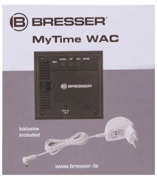 gráfico Despertador de mesa Bresser MyTime WAC, negro,  13