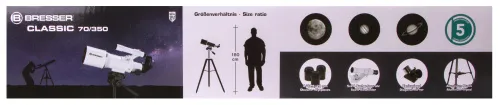 gráfico Telescopio Bresser Classic 70/350 AZ,  17