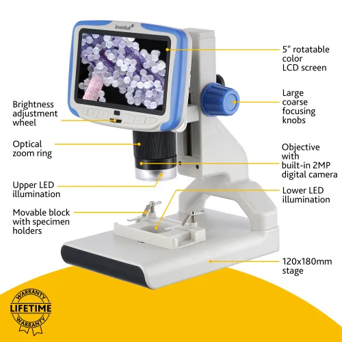 foto Microscopio digital Levenhuk Rainbow DM500 LCD,  15