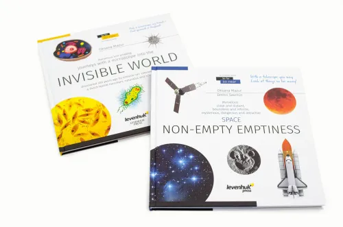 gráfico Libro enciclopédico «Space. Microworld.» (Espacio y microcosmos), edición de dos volúmenes. Tapa dura,  5