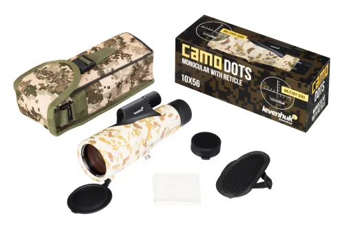 fotografía Monocular Levenhuk Camo 10x56 con retícula,  4
