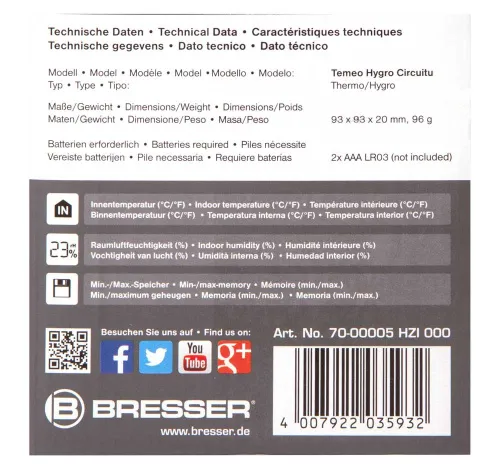 imagen Estación meteorológica Bresser Temeo Hygro Circuitu, plata,  10