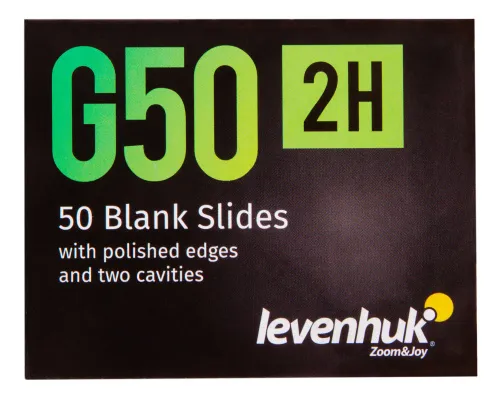 imagen Portaobjetos vacíos de dos cavidades Levenhuk G50 2H, 50 unidades,  8