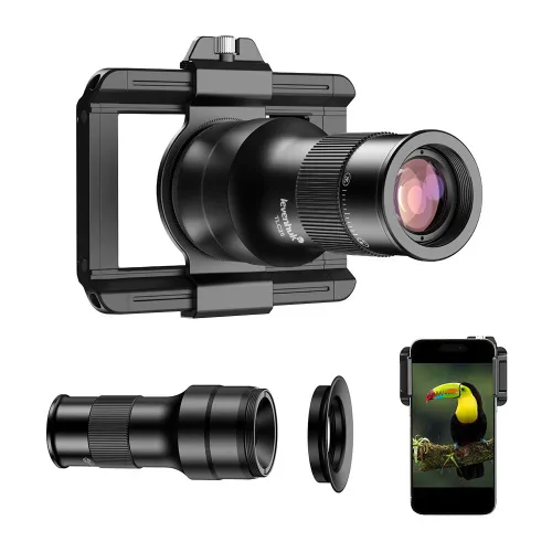 fotografía Teleocular y microcular para teléfono inteligente Levenhuk Kelvin TLC25,  2