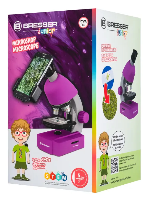 gráfico Microscopio Bresser Junior 40–640x,  18